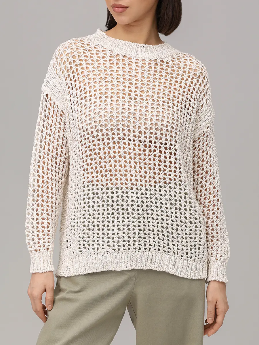 Джемпер хлопковый с пайетками