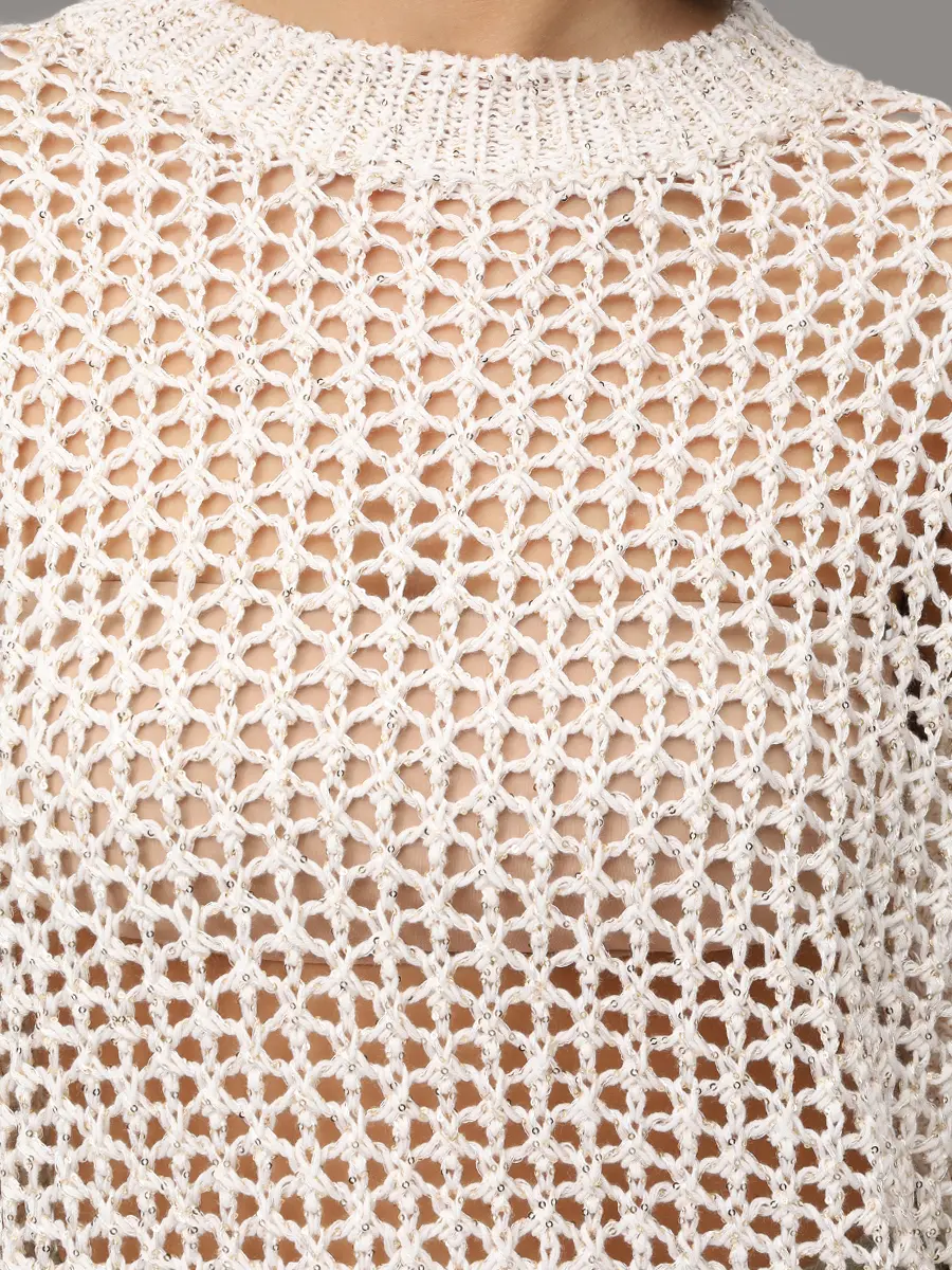 Джемпер хлопковый с пайетками