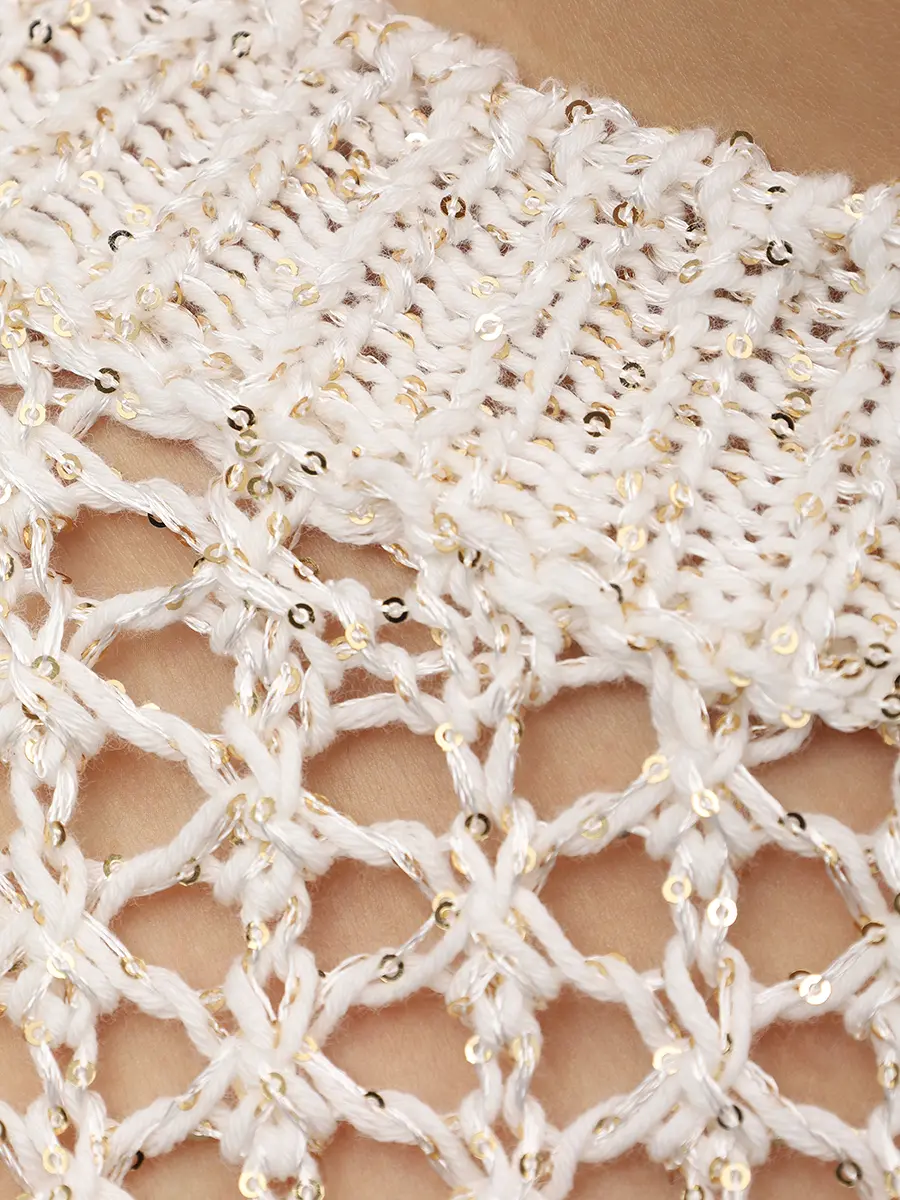 Джемпер хлопковый с пайетками