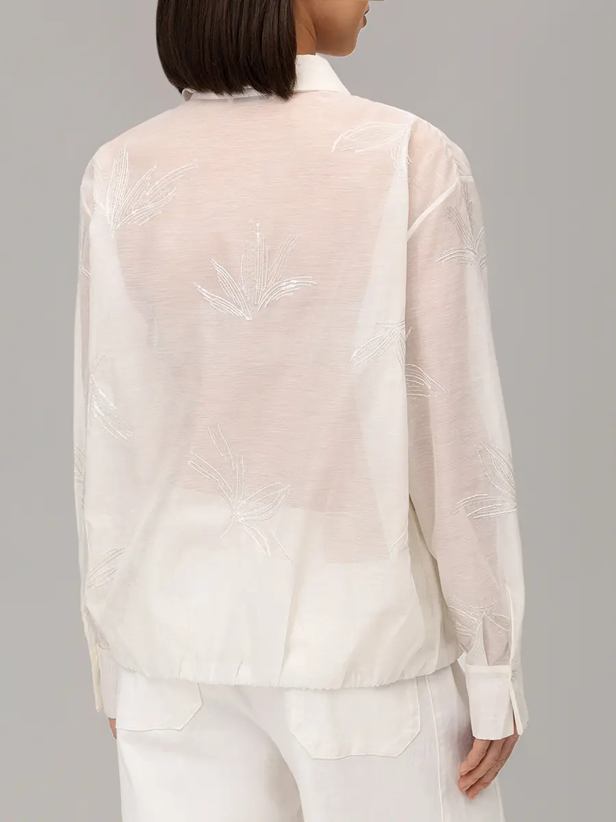 Рубашка из хлопка и шелка