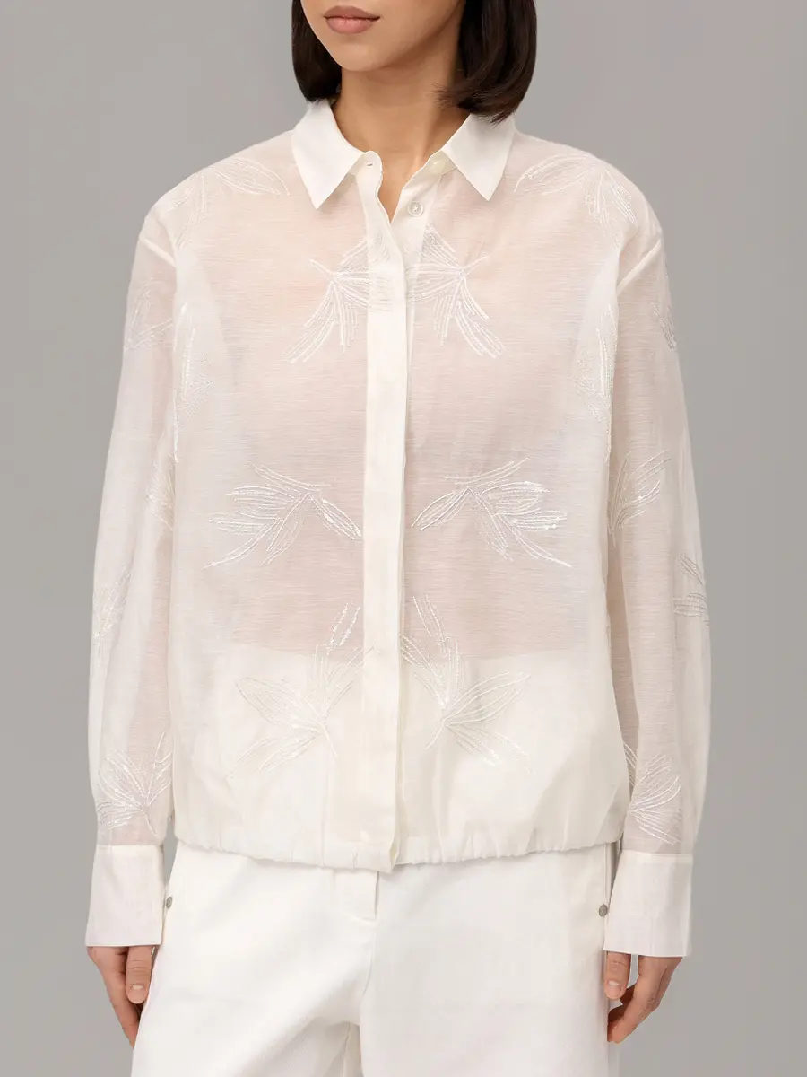 Рубашка из хлопка и шелка