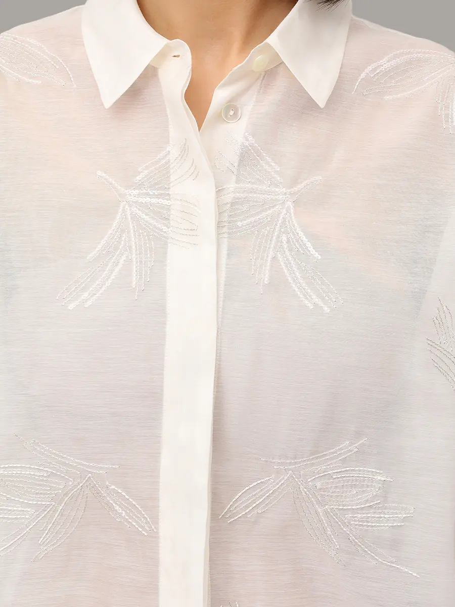 Рубашка из хлопка и шелка