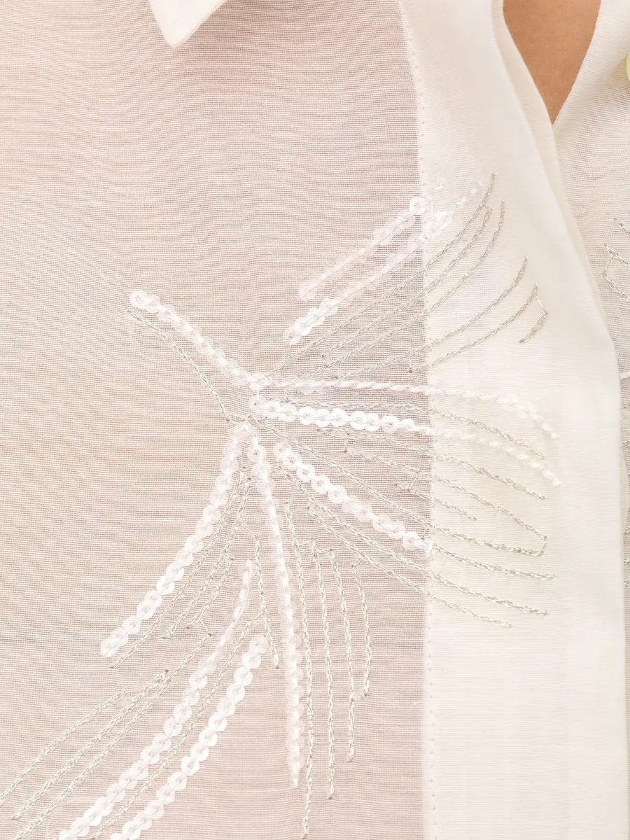 Рубашка из хлопка и шелка