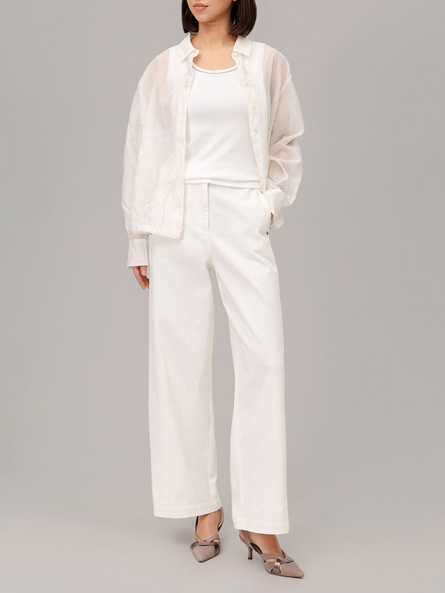 Рубашка из хлопка и шелка