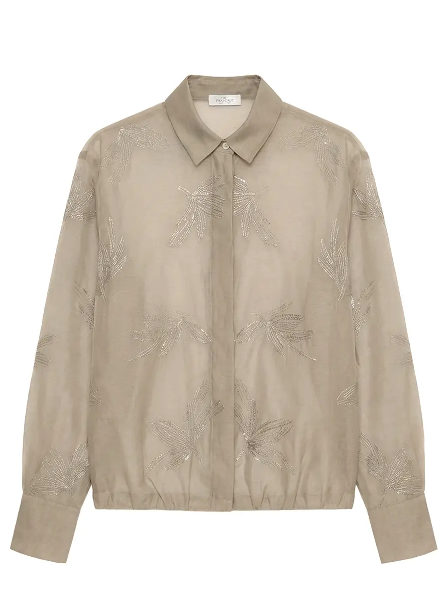 Рубашка из хлопка и шелка