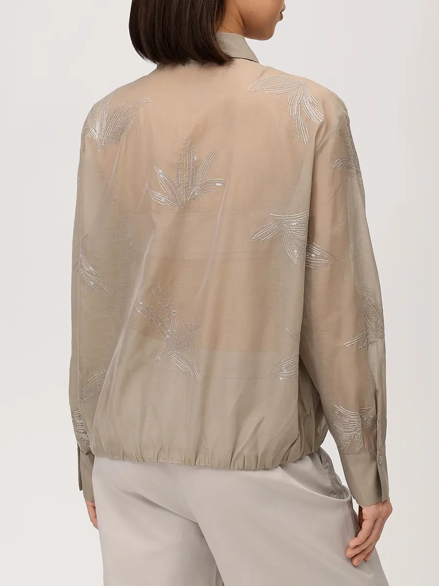 Рубашка из хлопка и шелка