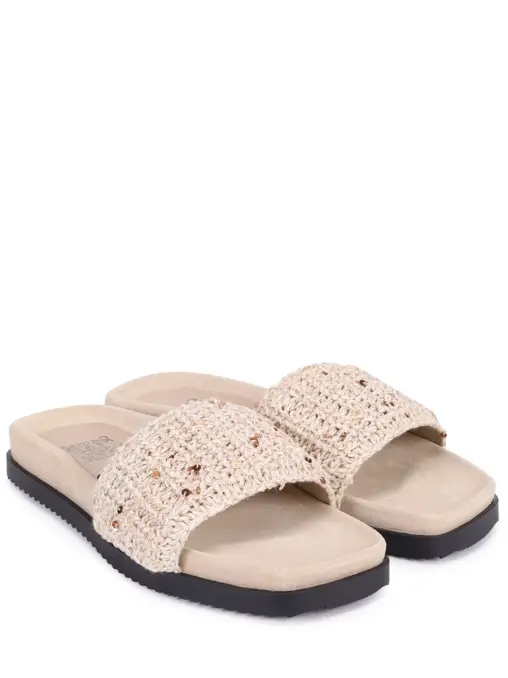 Шлепанцы из текстиля и замши PANICALE