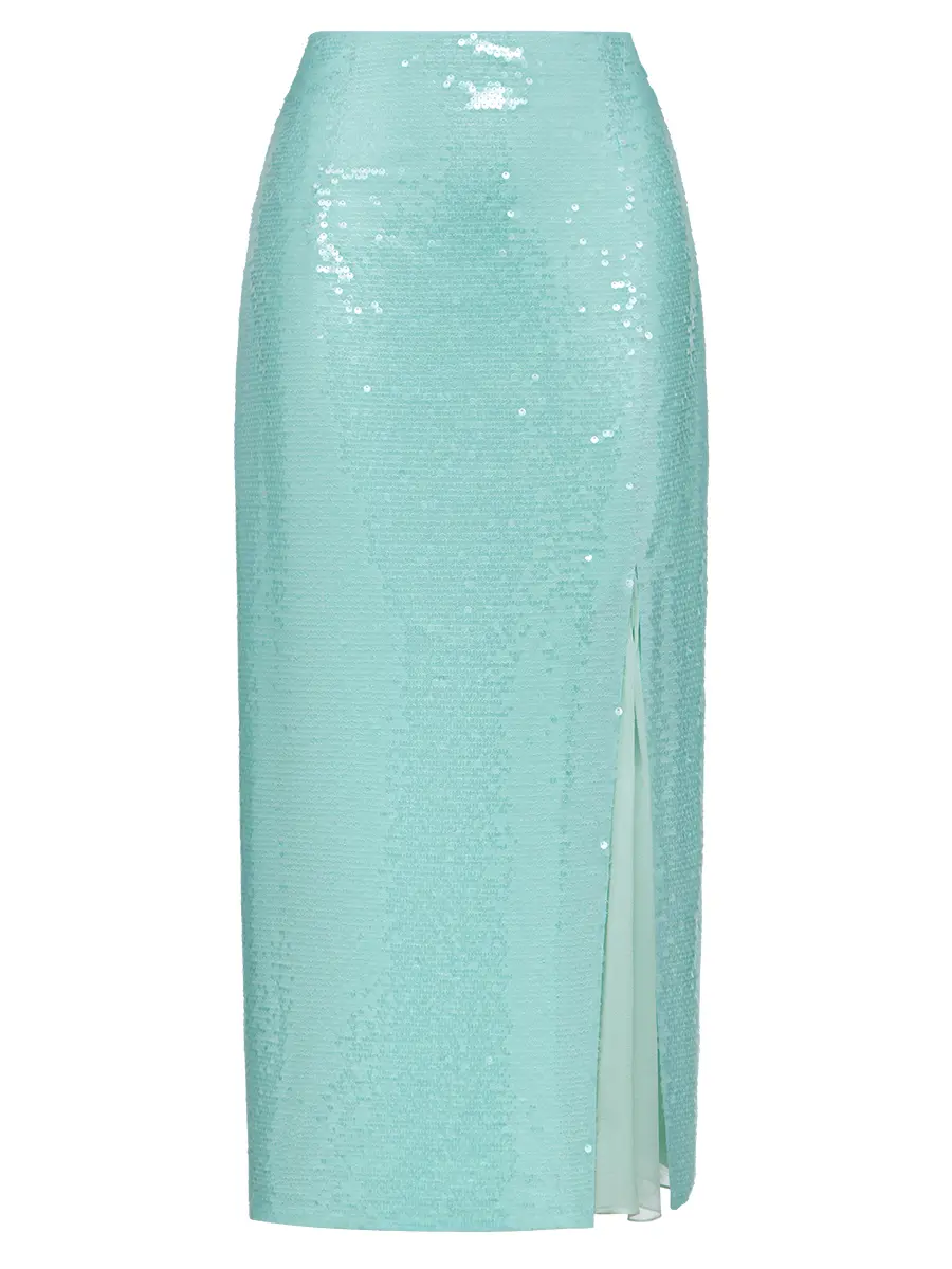 Юбка с декором пайетками