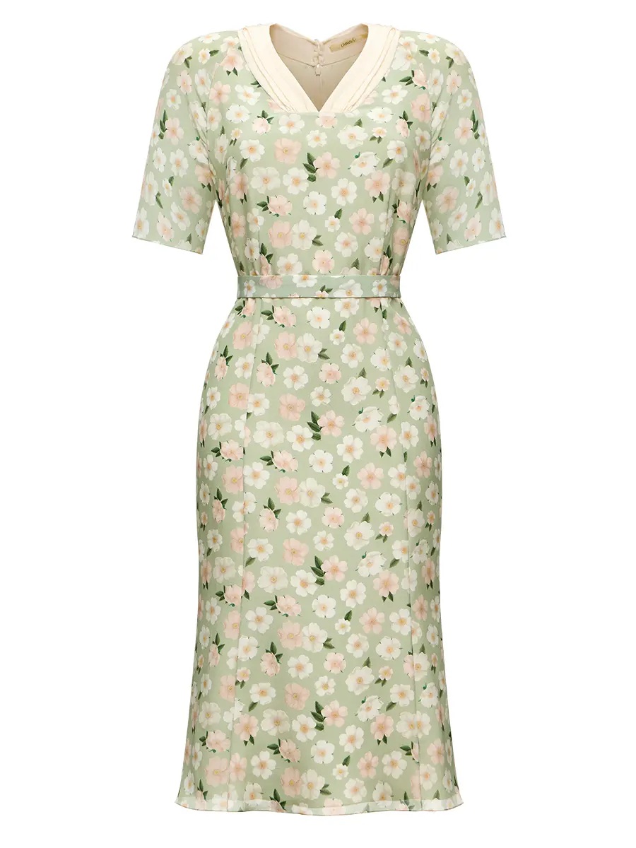 Платье шелковое