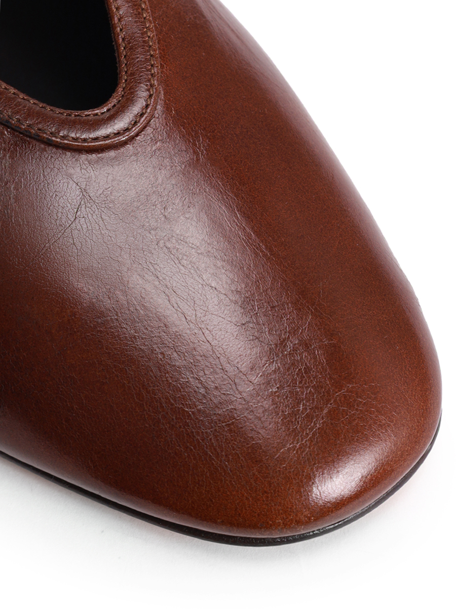 Балетки кожаные