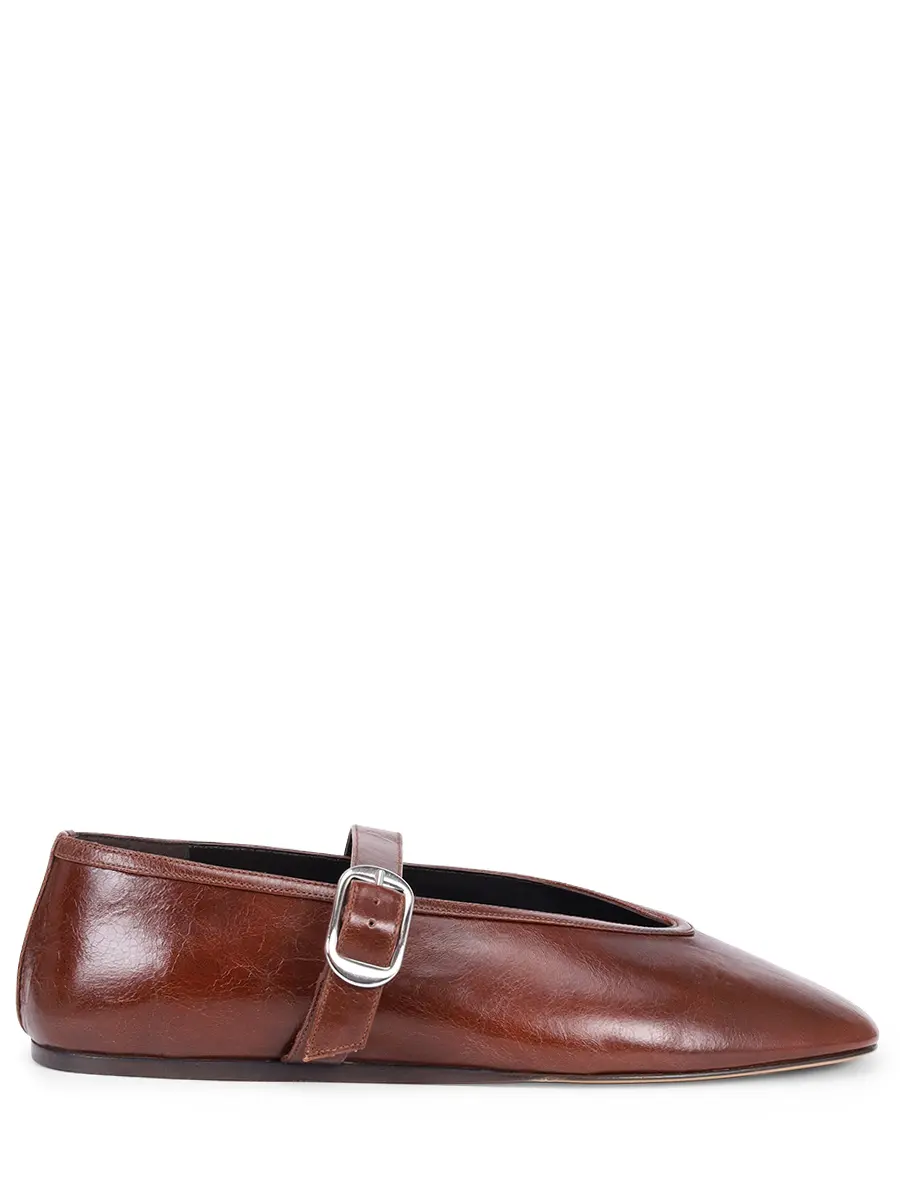 Балетки кожаные