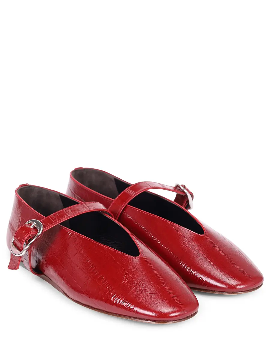 Балетки кожаные