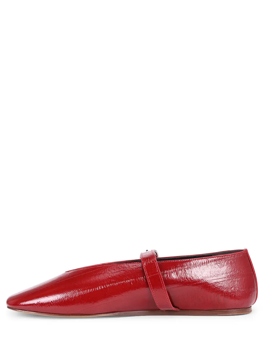 Балетки кожаные