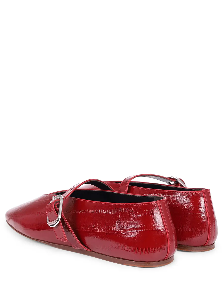 Балетки кожаные