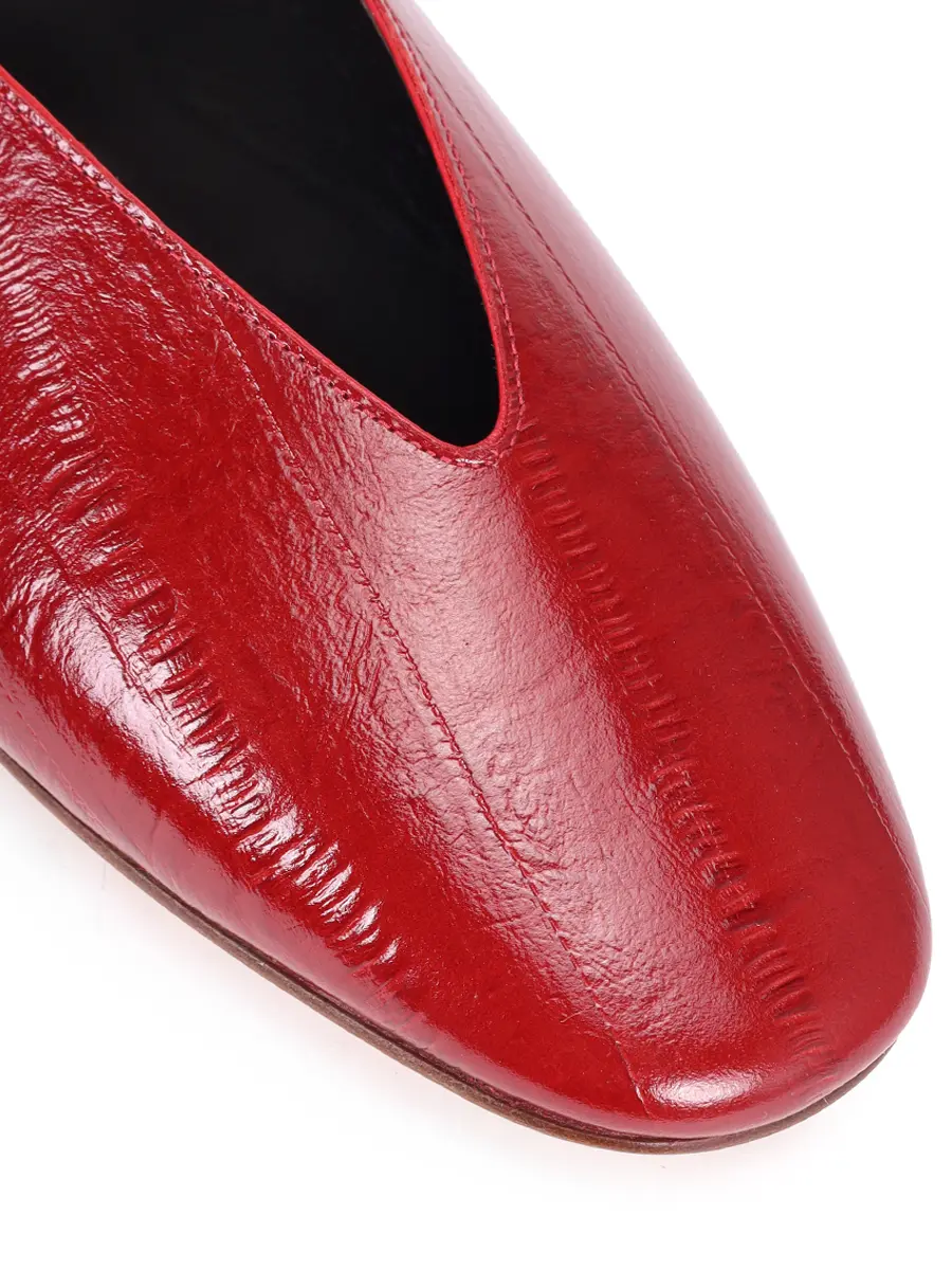 Балетки кожаные