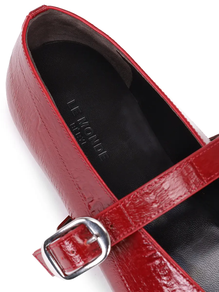 Балетки кожаные