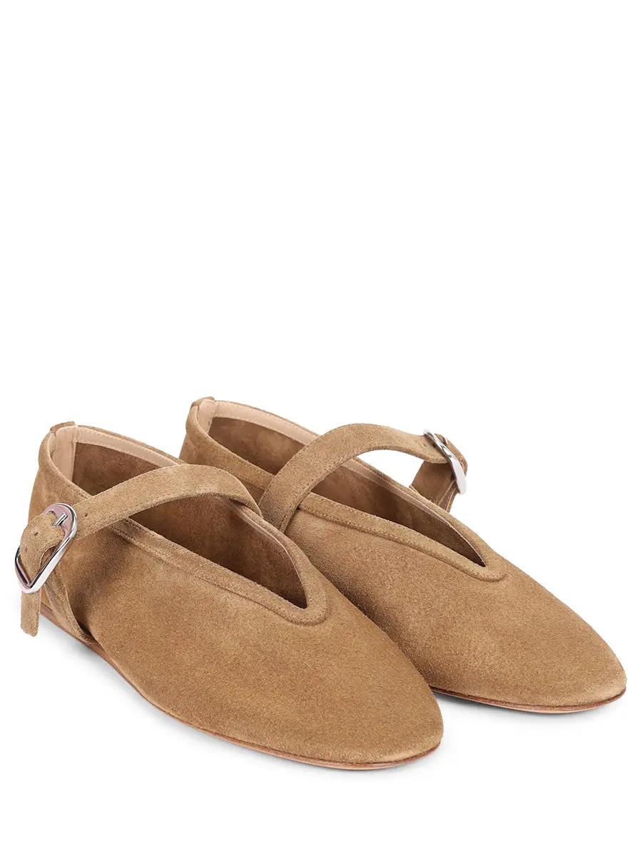 Балетки замшевые