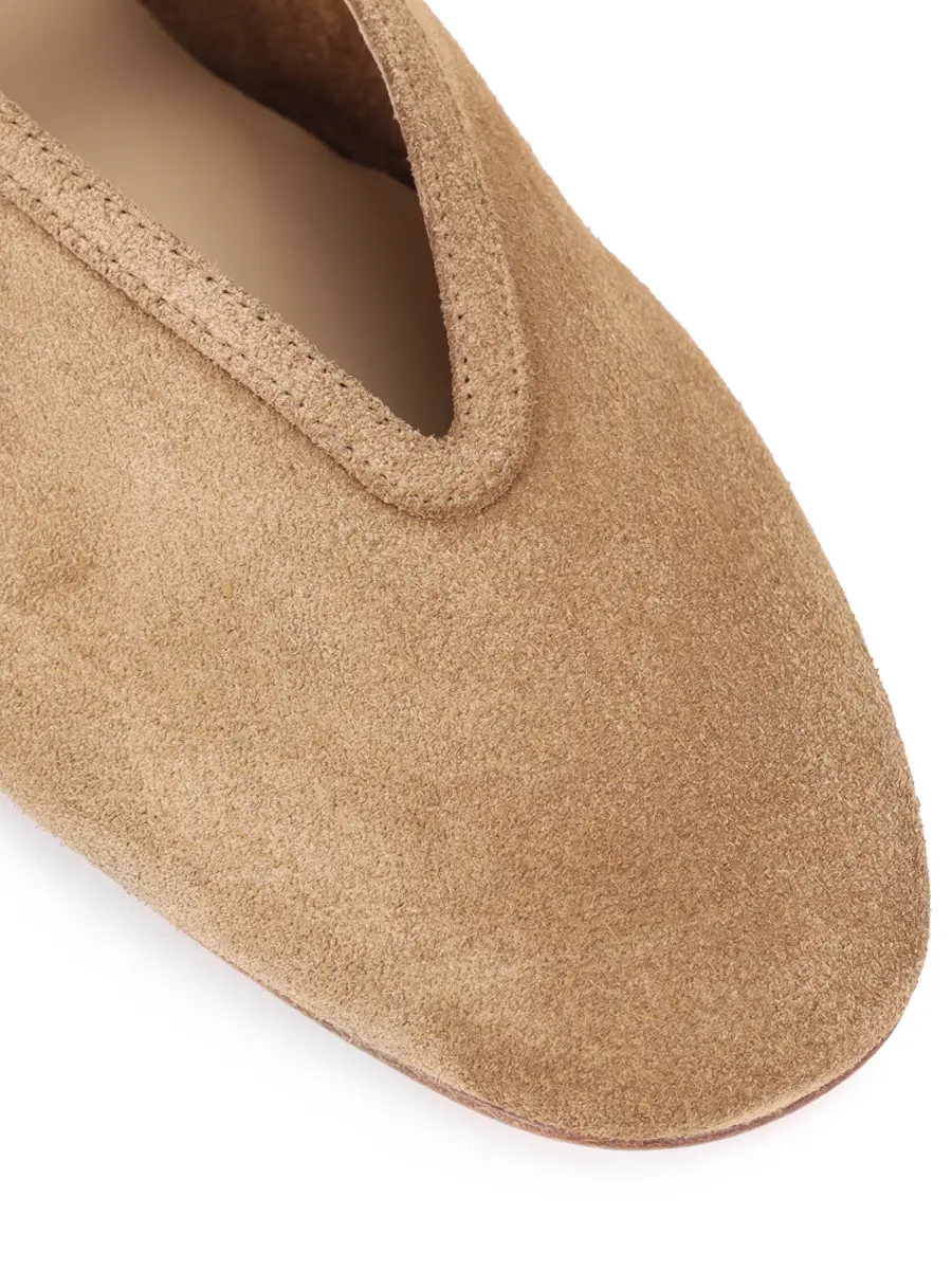 Балетки замшевые