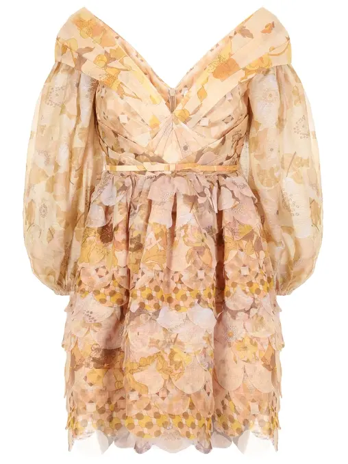 Платье с принтом ZIMMERMANN