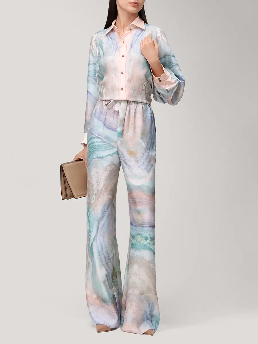 Брюки шелковые