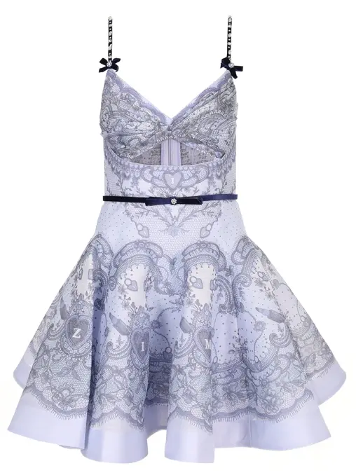 Платье из шелка и льна ZIMMERMANN