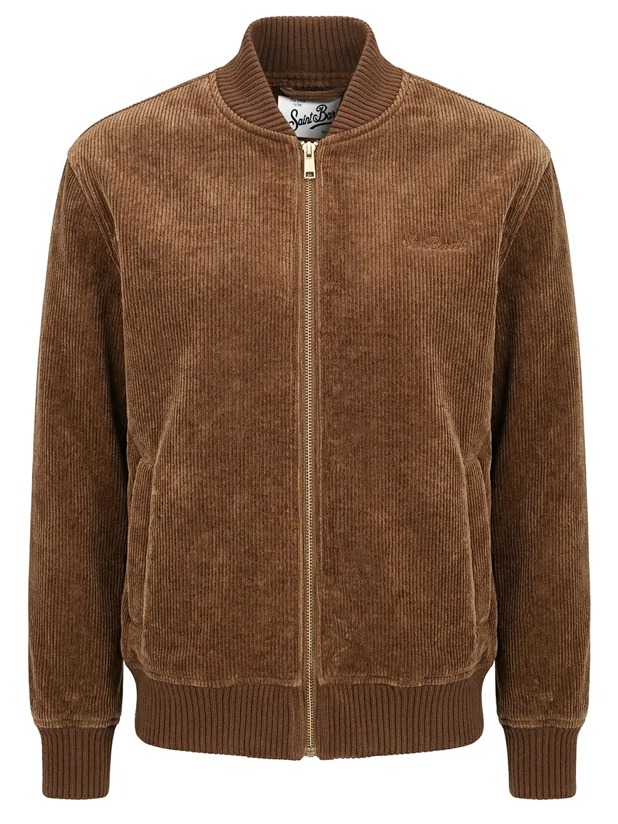 Бомбер вельветовый на меху