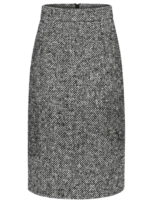 Юбка из шерсти и шелка DOLCE & GABBANA