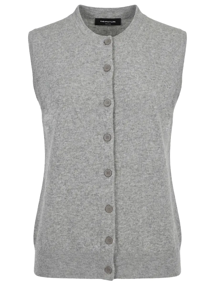 Жилет из шерсти, шелка и кашемира