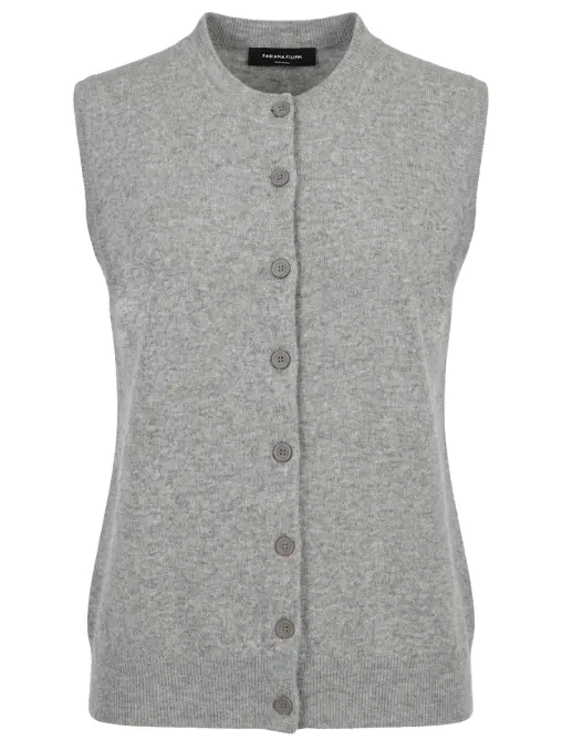 Жилет из шерсти, шелка и кашемира FABIANA FILIPPI