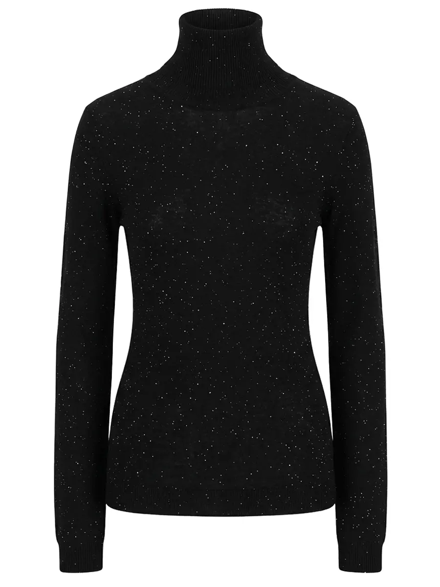 Водолазка с декором пайетками