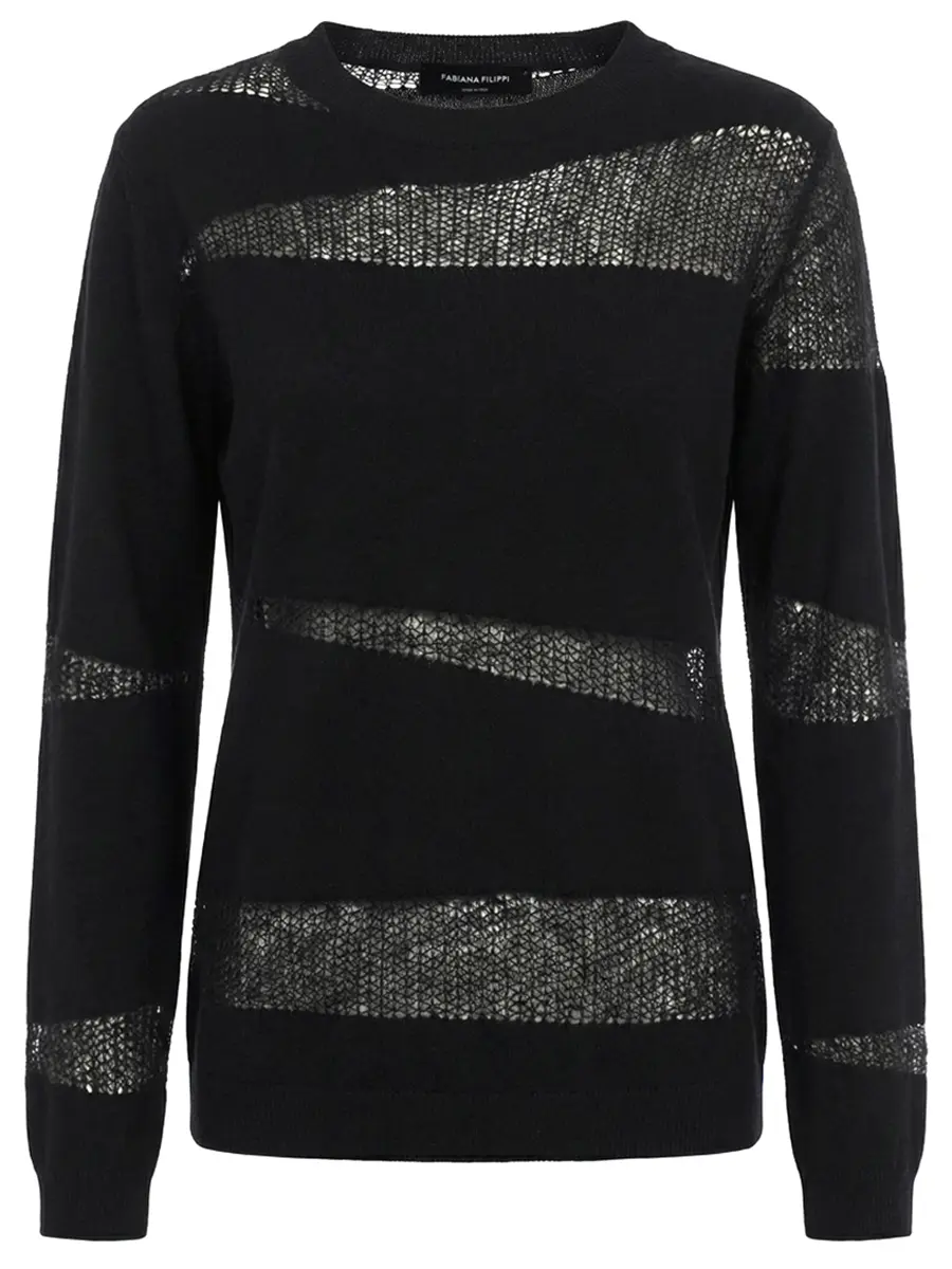 Джемпер из шерсти, шелка и кашемира