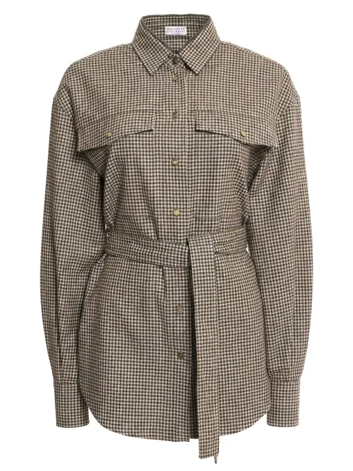 Рубашка из шерсти BRUNELLO CUCINELLI