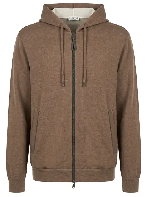 Олимпийка из хлопка и шелка BRUNELLO CUCINELLI