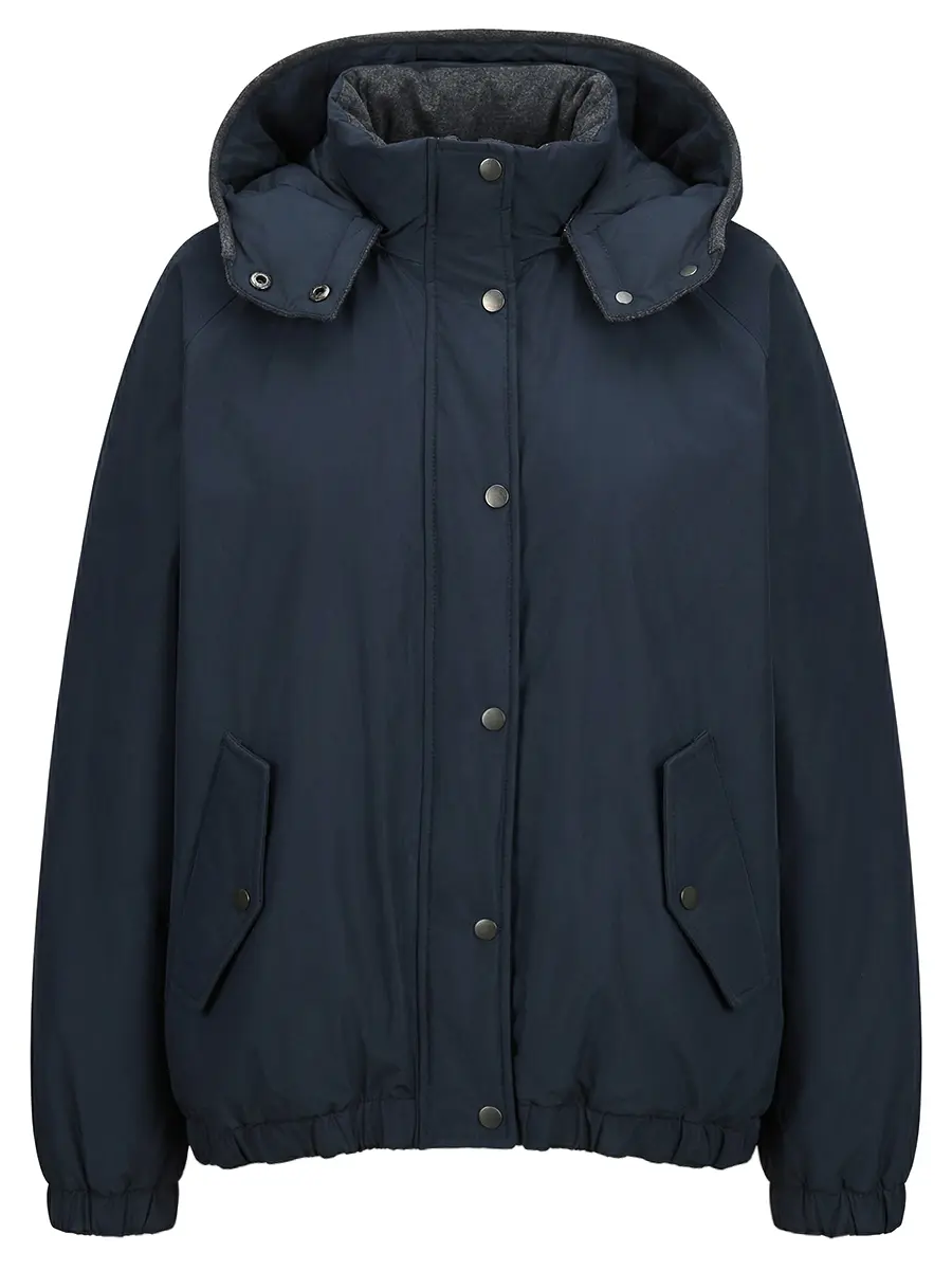 Пуховик однотонный