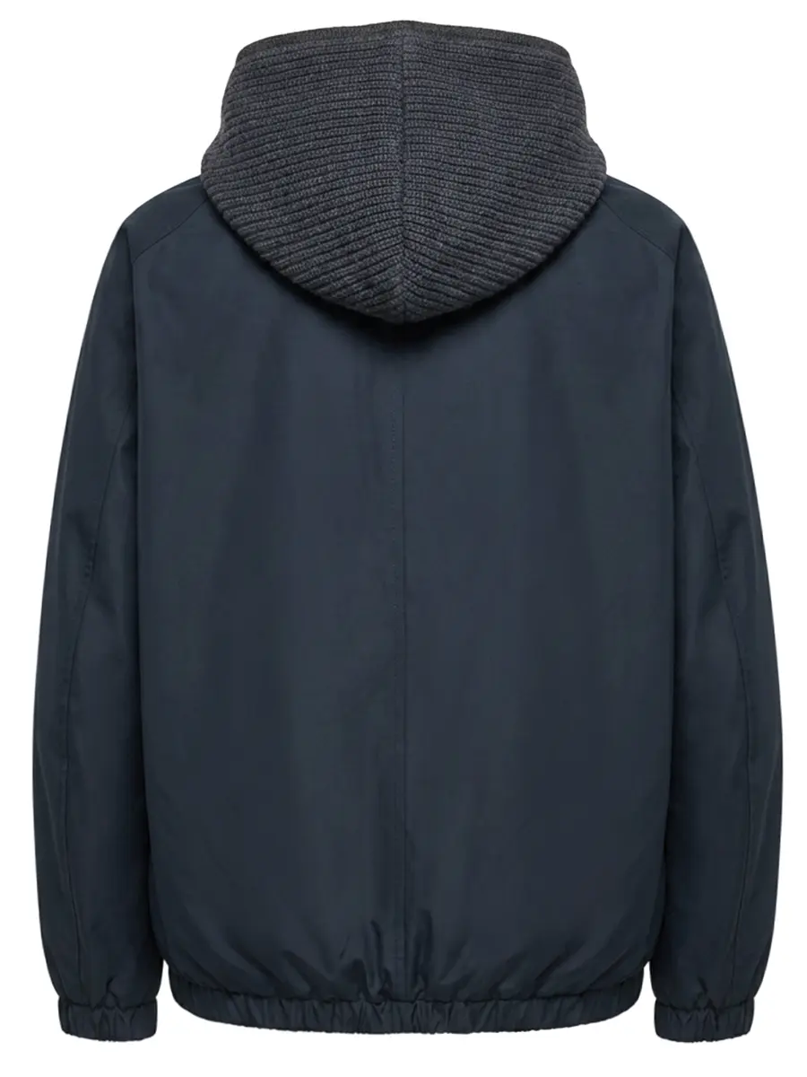 Пуховик однотонный