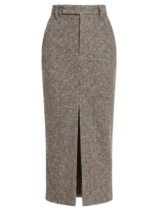 Юбка из шерсти и шелка BRUNELLO CUCINELLI