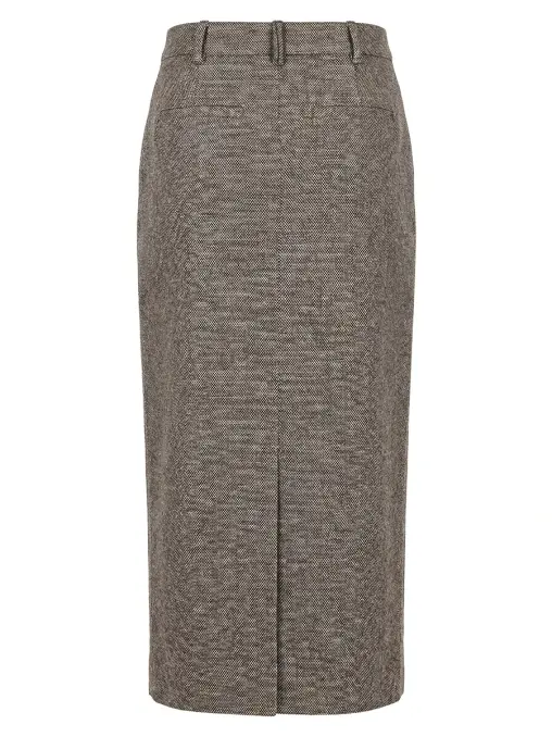 Юбка из шерсти и шелка BRUNELLO CUCINELLI