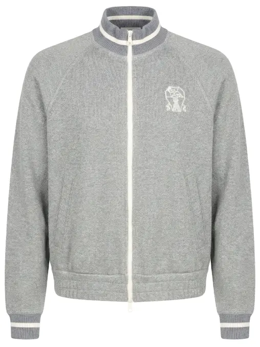 Олимпийка из вискозы и хлопка BRUNELLO CUCINELLI