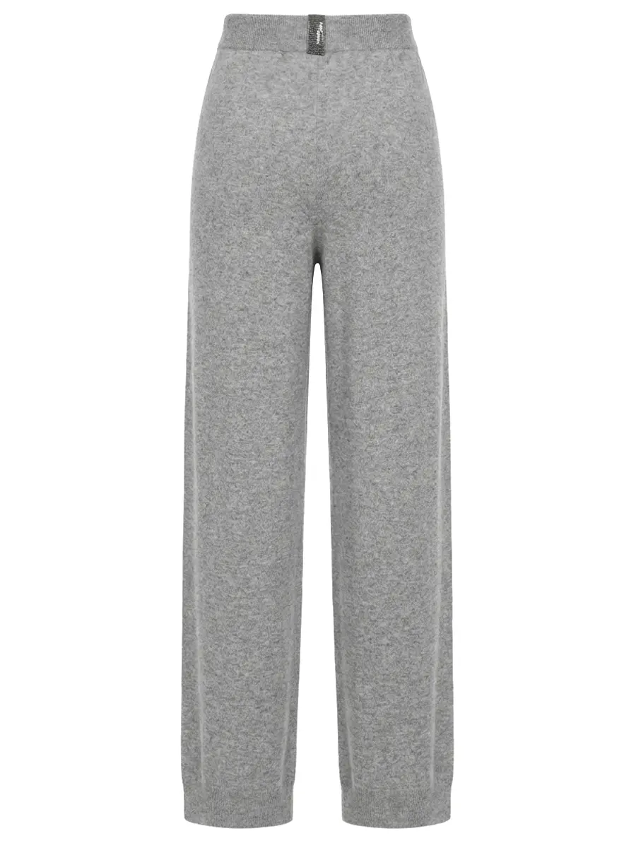 Брюки из шерсти, шелка и кашемира