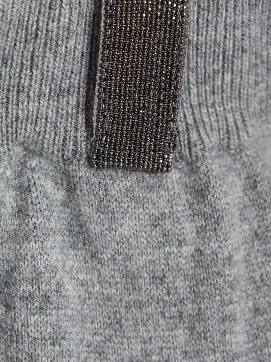 Брюки из шерсти, шелка и кашемира