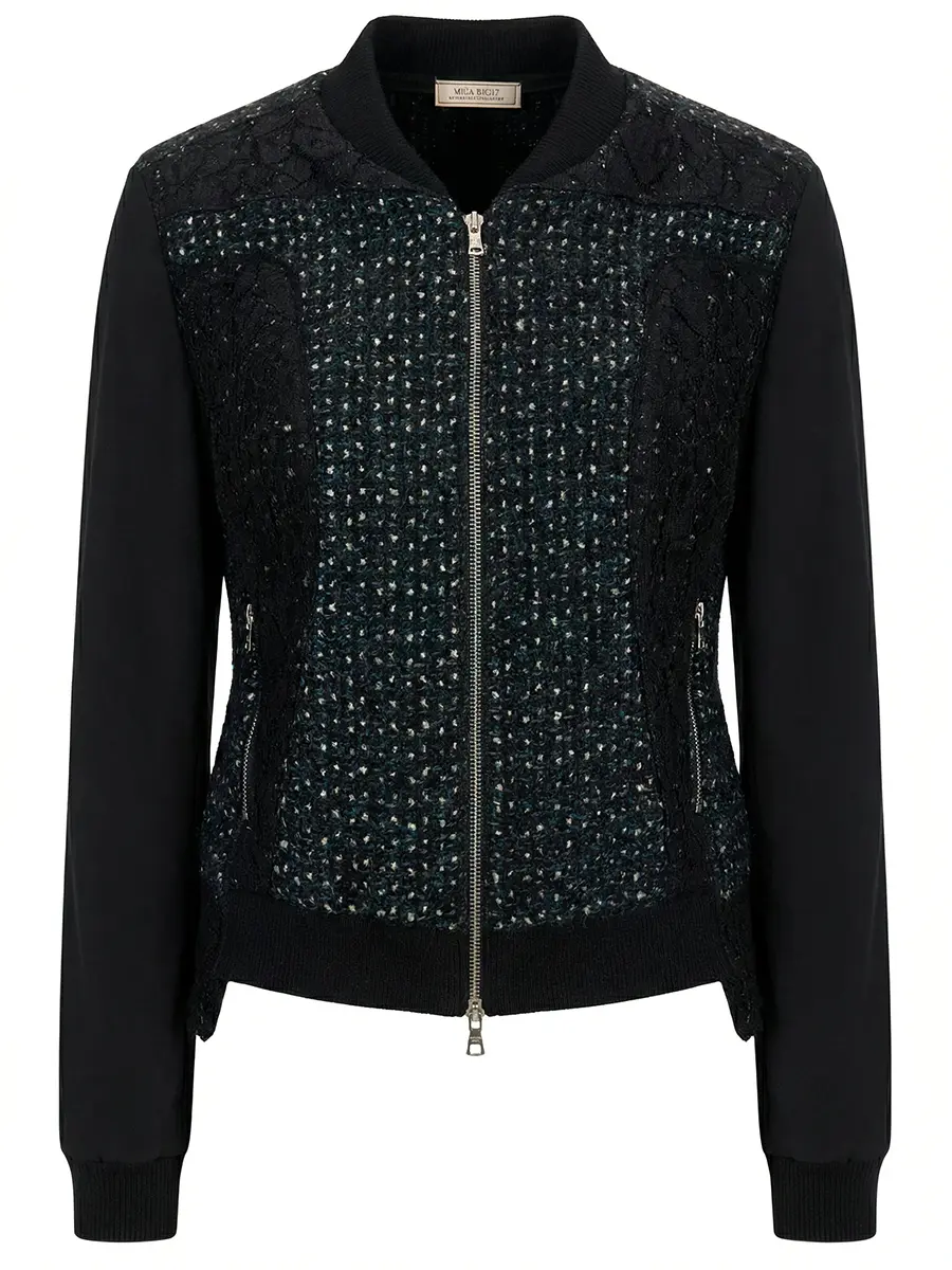 Бомбер твидовый