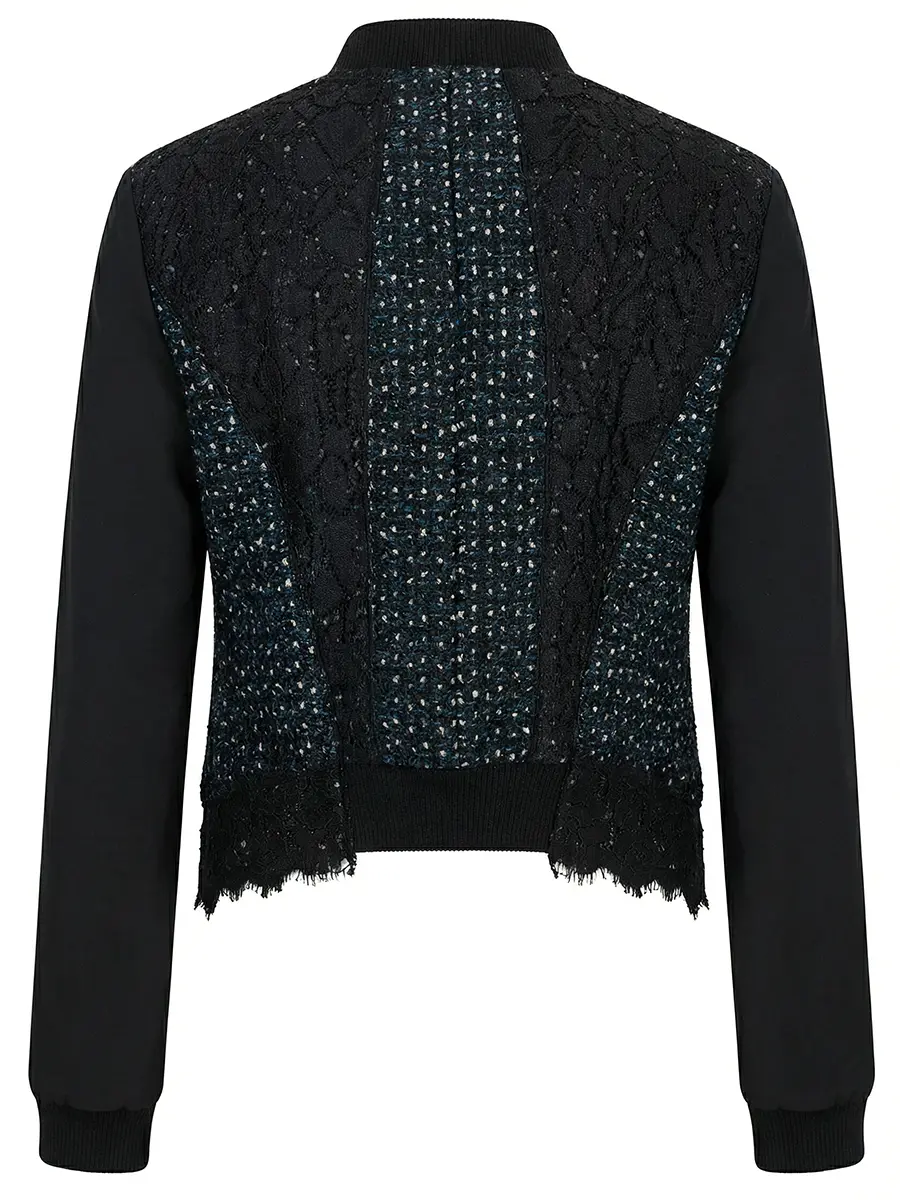 Бомбер твидовый