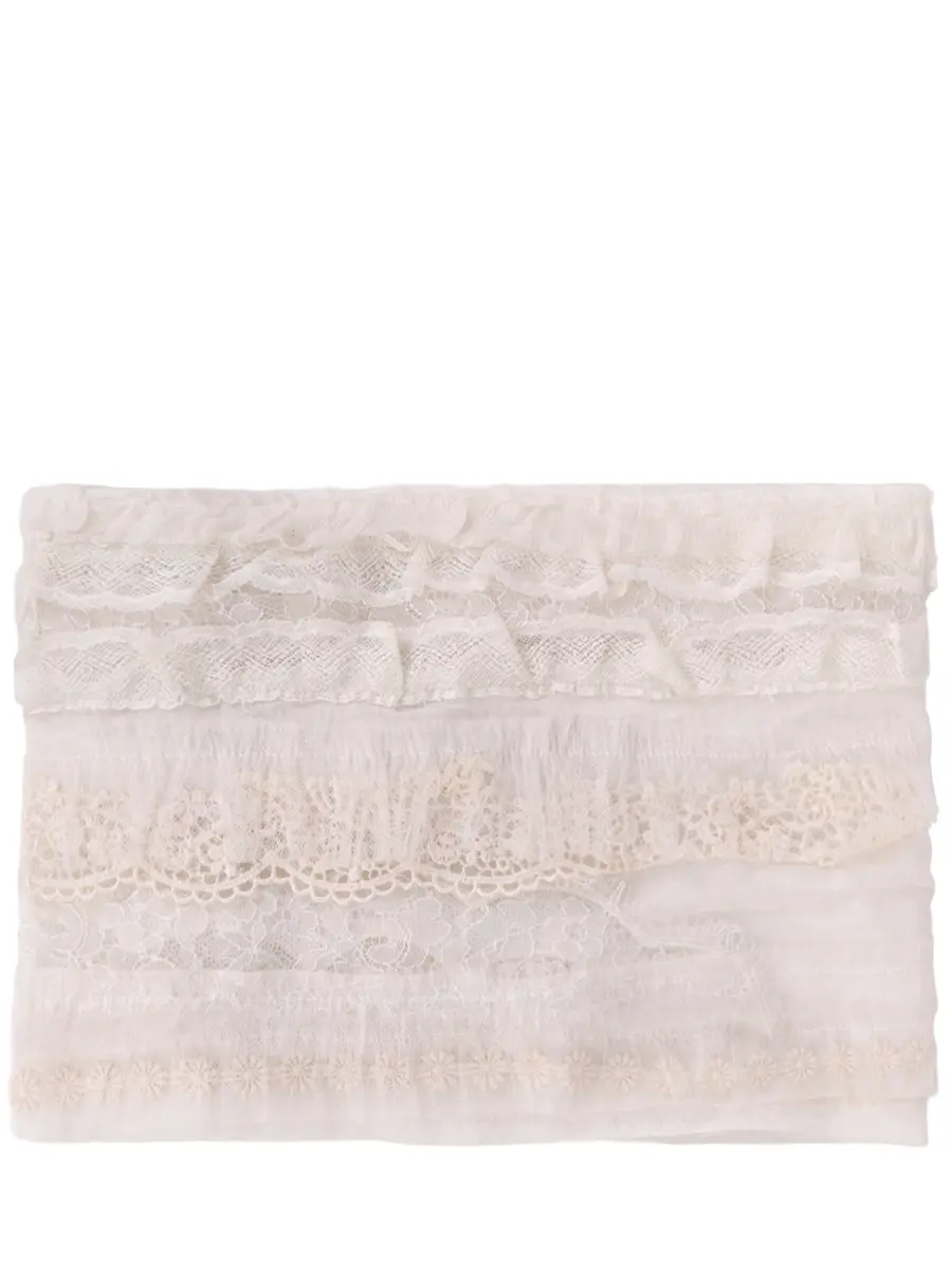 Шарф с кружевом