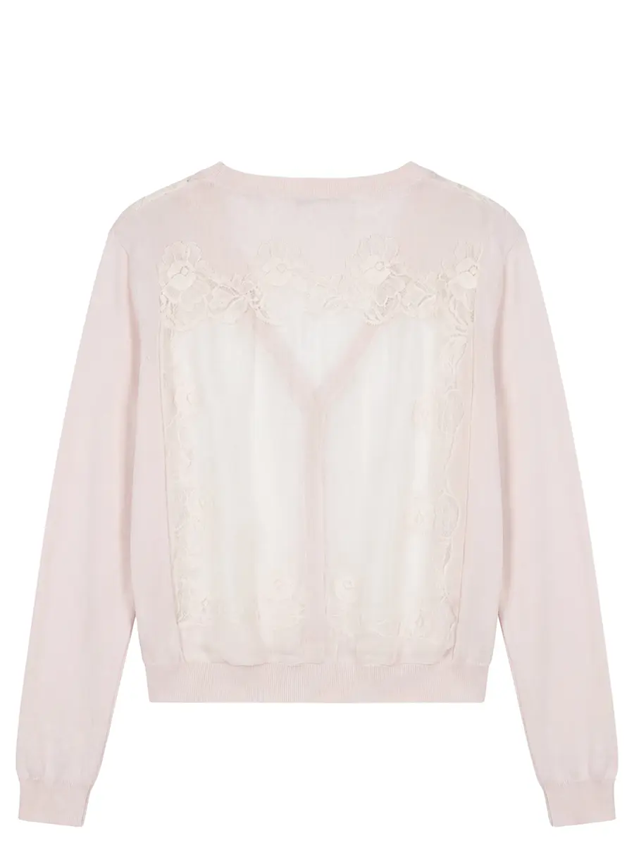 Кардиган с кружевом