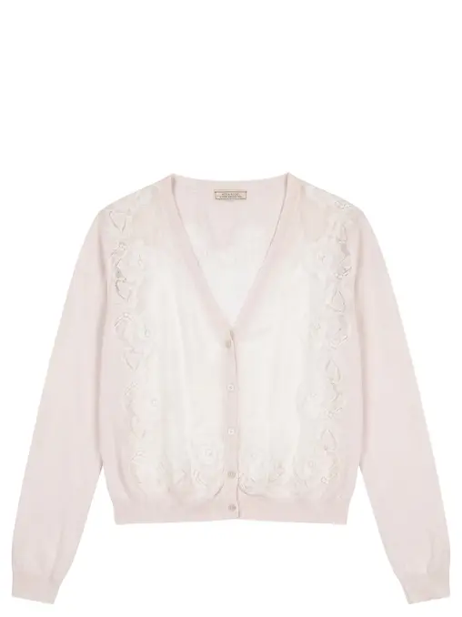 Кардиган с кружевом NINA RICCI
