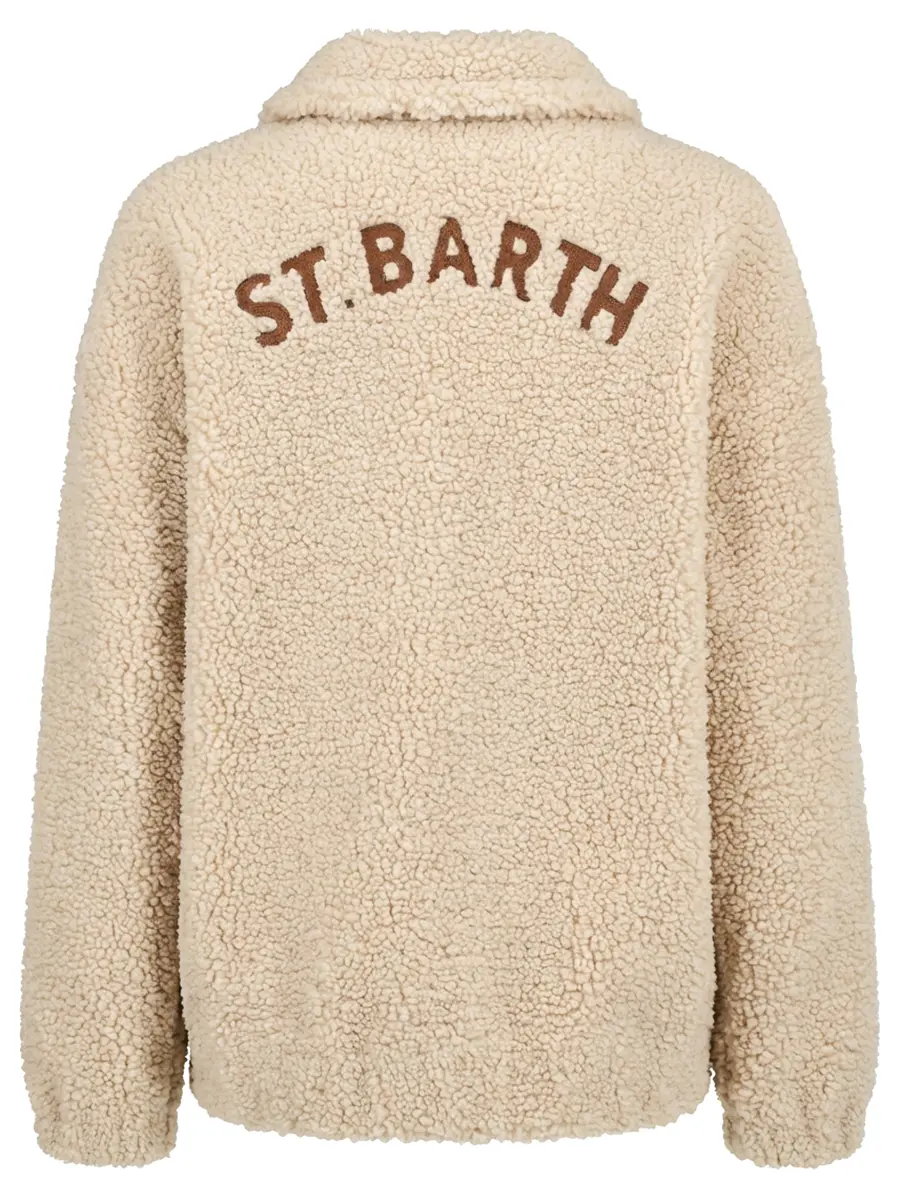 Бомбер из эко-меха