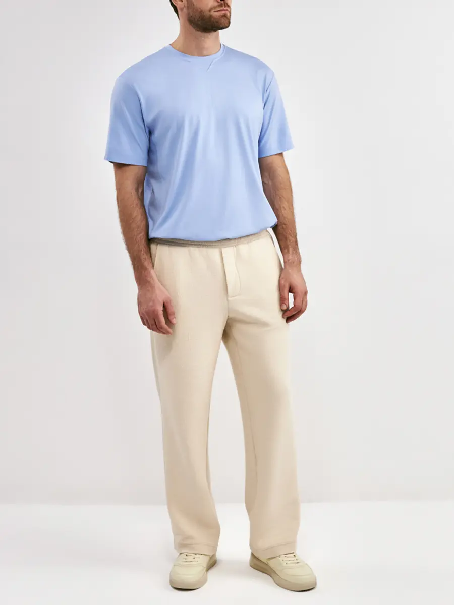 Брюки однотонные