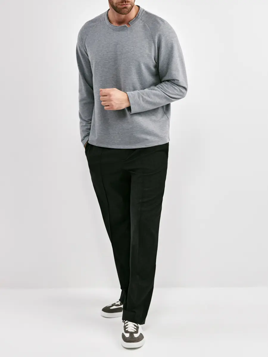 Лонгслив однотонный