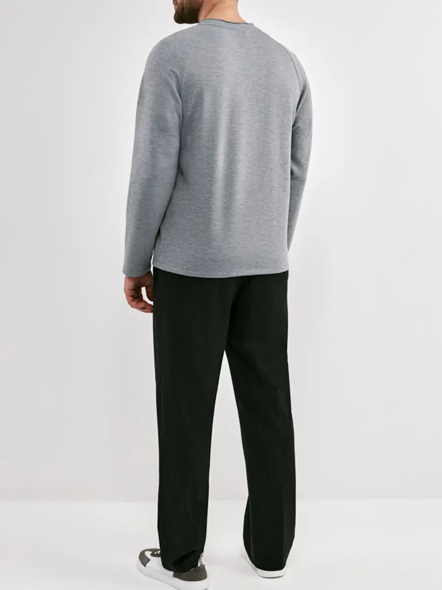 Лонгслив однотонный