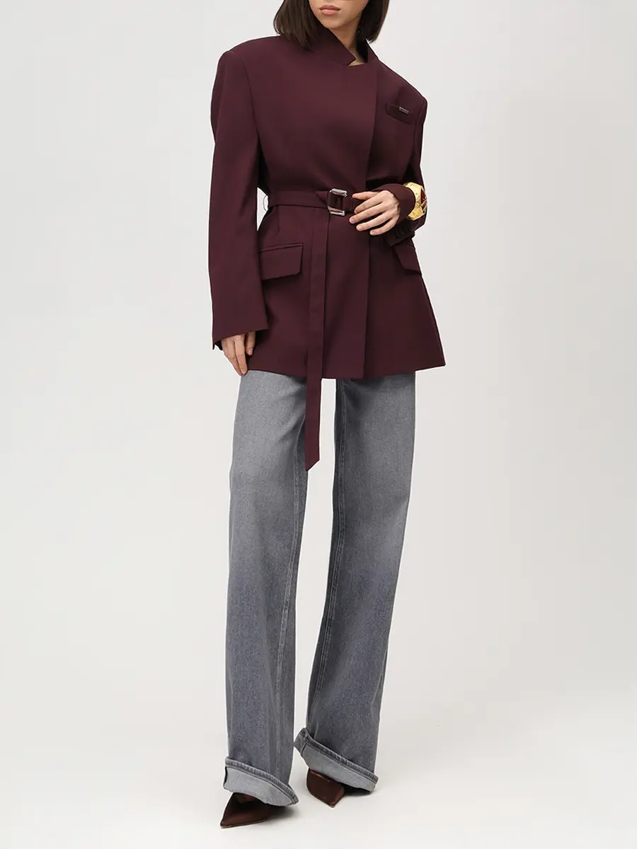 Жакет однотонный